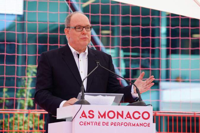 Le prince Albert II de Monaco a également prononcé quelques mots lors de l'inauguration du centre de performance de l'AS Monaco, à La Turbie, le 5 septembre 2022.