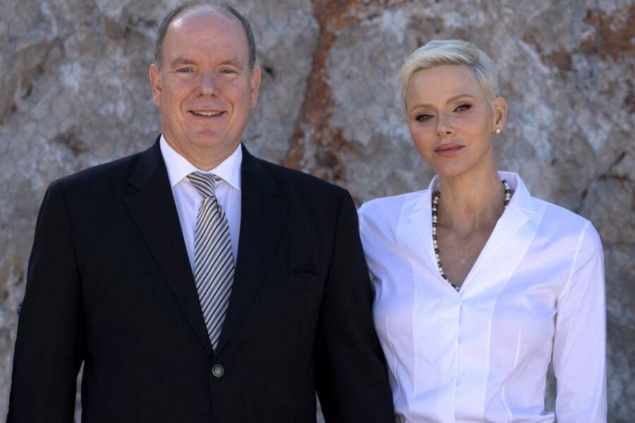 Albert et Charlene de Monaco très proches à Monaco, ce 12 septembre 2022.