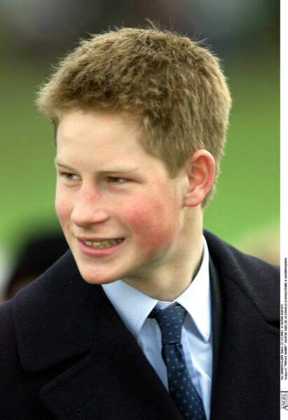 Le prince Harry, 17 ans, à Noel 2001, à Sandringham