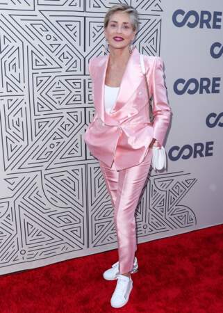 Sharon Stone au photocall de la soirée Core Gala à Los Angeles le 10 juin.