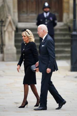  Joe Biden et sa femme Jill se tiennent la maison pour arriver à l'Abbaye de Westminster, 19 septembre 2022.