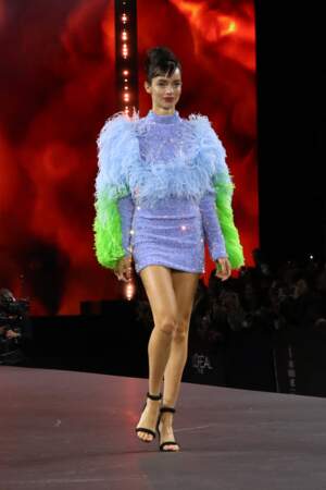 Luma Grothe au défilé L’Oréal, Prêt-à-porter Printemps / Eté 2023, durant la Fashion Week de Paris. 