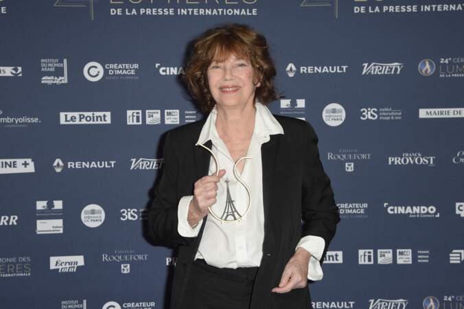 Jane Birkin  lors de 24ème cérémonie des Prix des Lumières à l'Institut du Monde Arabe à Paris, le 4 février 2019. 