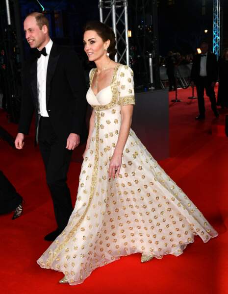 Kate Middleton et le prince William assistent à la 73e cérémonie des BAFTA au Royal Albert Hall à Londres le 2 février 2020.