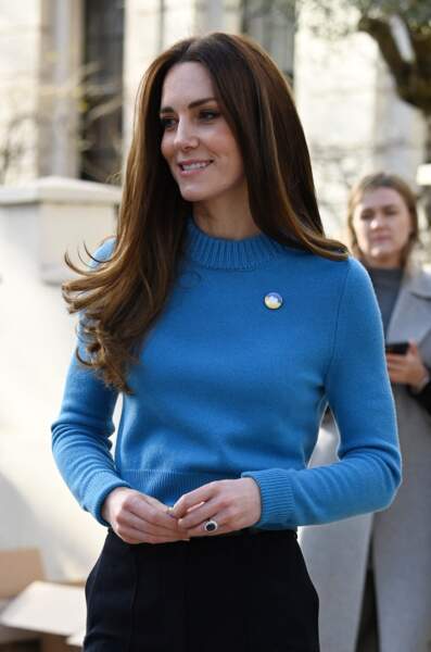 Kate Middleton arrive au centre culturel ukrainien de Londres, le 9 mars 2022.