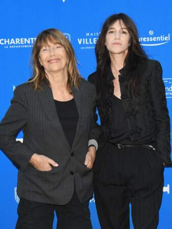 Jane Birkin et sa fille Charlotte Gainsbourg présentent "Jane par Charlotte" lors du 14ème Festival du Film Francophone d'Angoulême, le 27 août 2021.