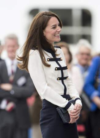 Kate Middleton en visite à Portsmouth, le 20 mai 2016.