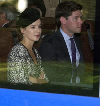 Emilia Jardine-Patterson et David Jardine-Paterson assistent au baptême du prince George à Londres.