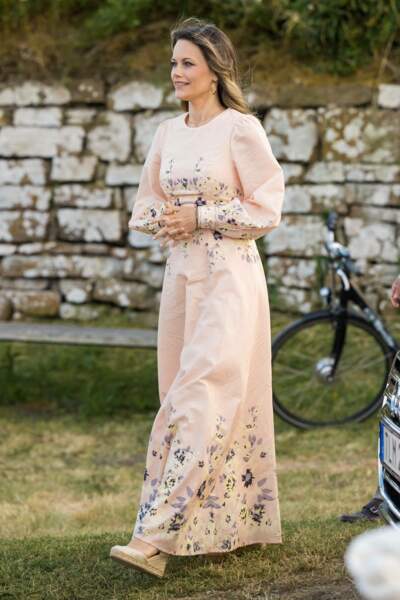 La princesse Sofia de Suède au château de Solliden à Borgholm, le 14 juillet 2022 