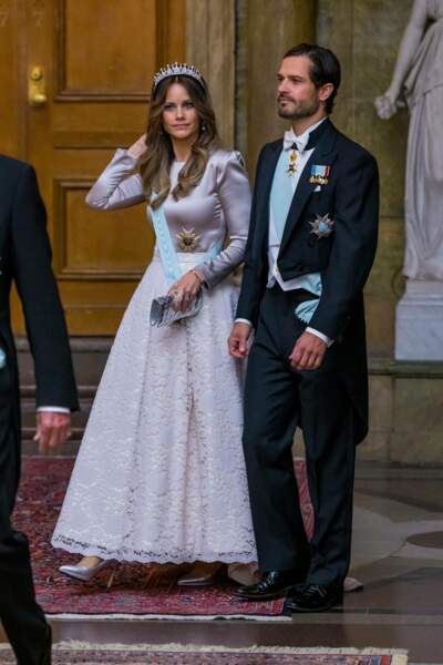 Carl Philip de Suède et la princesse Sofia lors d'un dîner au Palais Royal de Stockholm, le 29 September 2022.