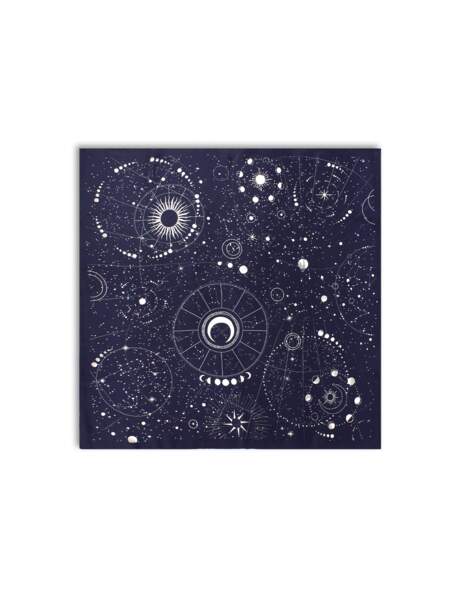 Le grand foulard en soie bio Voyage astral, Venus & Gaia, 115€