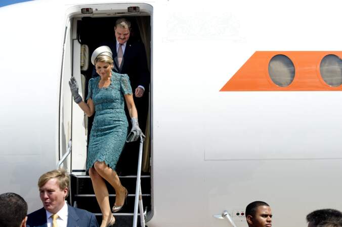 La reine Maxima des Pays-Bas à son arrivée à Caracas, le 23 novembre 2013