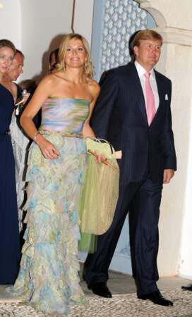 Maxima et et Willem Alexander des Pays-Bas lors du mariage de Nikolaos de Grèce, le 25 aôut 2010