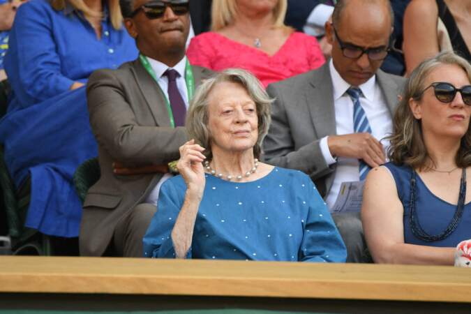 Maggie Smith lors de la finale dame du tournoi de Wimbledon au All England Lawn Tennis and Croquet Club à Londres, le 9 juillet 2022