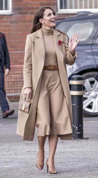 Kate Middleton et ses collants couleur chair à Scarborough, le 3 novembre 2022. 