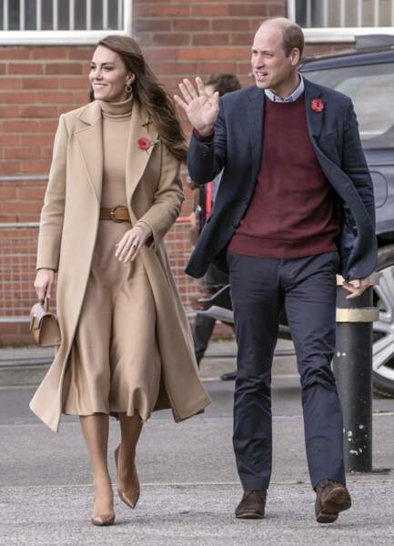 Le prince William et Kate Middleton arrivent à Scarborough pour lancer un financement destiné à soutenir la santé mentale des jeunes, le 3 novembre 2022. 