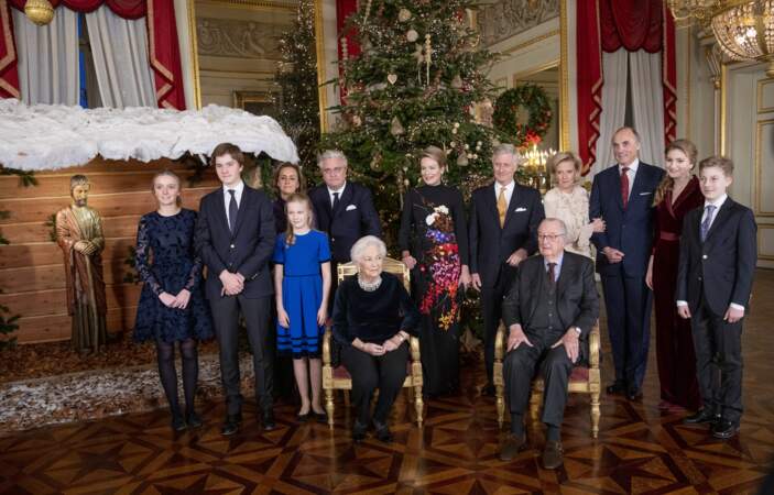 La famille royale de Belgique assiste au concert de Noël au palais royal à Bruxelles