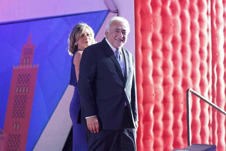 Dominique Strauss-Kahn et Myriam L'Aouffir, lors de l'hommage à Paul Verhoeven, pendant la 16ème édition du Festival International du Film de Marrakech, le 5 décembre 2016. 