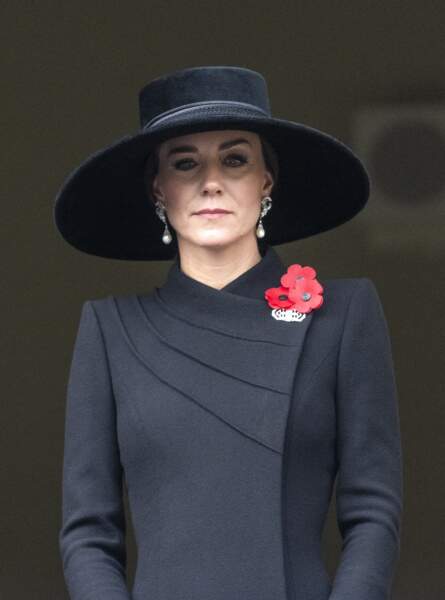 Kate Middleton au bord des larmes lors de la cérémonie du  Remembrance Day, le 13 novembre 2022