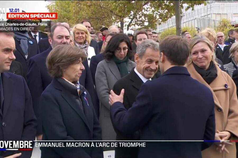 Emmanuel Macron et Nicolas Sarkozy complices lors des commémoration du 11 novembre