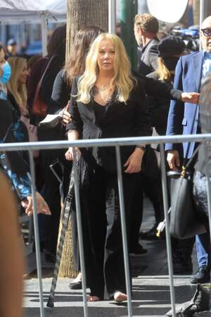 Christina Applegate très émue lors de l'inauguration de son étoile sur le "Walk of Fame" à Hollywood, lundi 14 novembre