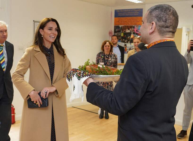 Kate Middleton visite un centre communautaire ukrainien de Reading, une ville située à l'ouest de Londres, le 17 novembre 2022