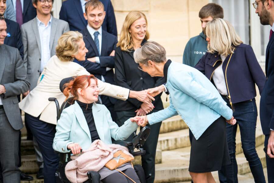 Déjeuner des ministres et leurs binômes, présidée par Elisabeth Borne, Première ministre, en présence de Brigitte Macron, à l’occasion de la journée "Duo Day" à l'hôtel de Matignon à Paris