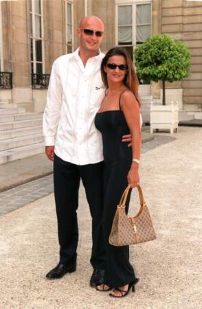 Franck Leboeuf et sa femme Betty à l'Elysée en 1998