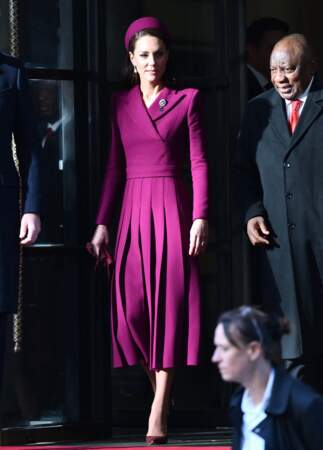 La princesse de Galles et Cyril Ramaphosa à la sortie de l'hôtel 5 étoiles Corinthia