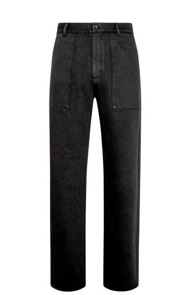 Pantalon oversize en bull denim noir Charles, Philippe Model, 240€