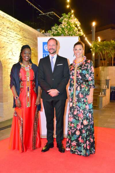 Victoria de Suède et sa robe fleurie By Melina à Nairobi, Kenya, le 22 novembre 2022