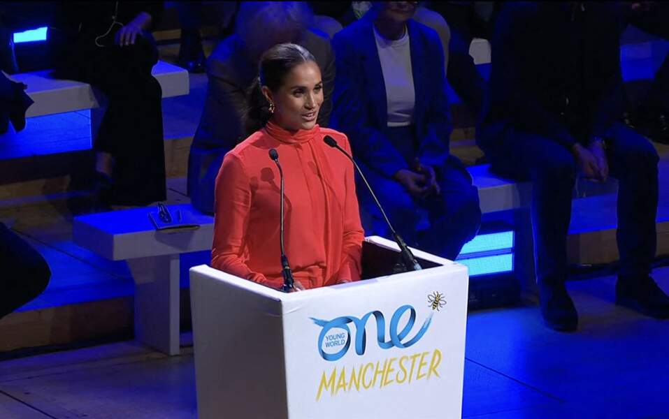Meghan Markle lors du "One Young World Summit 2022" à Manchester le 5 septembre 2022.