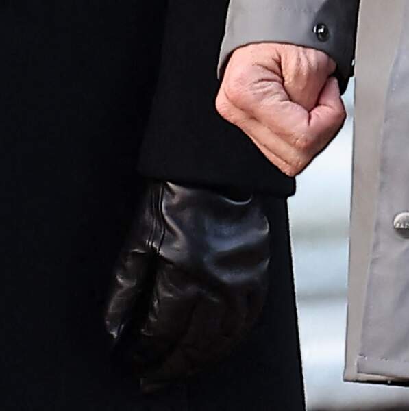 Brigitte Macron et ses gants en cuir en Virginie, le 30 novembre 2022