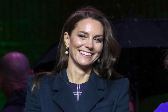 Kate Middleton est souriante à Boston, le 30 novembre 2022
