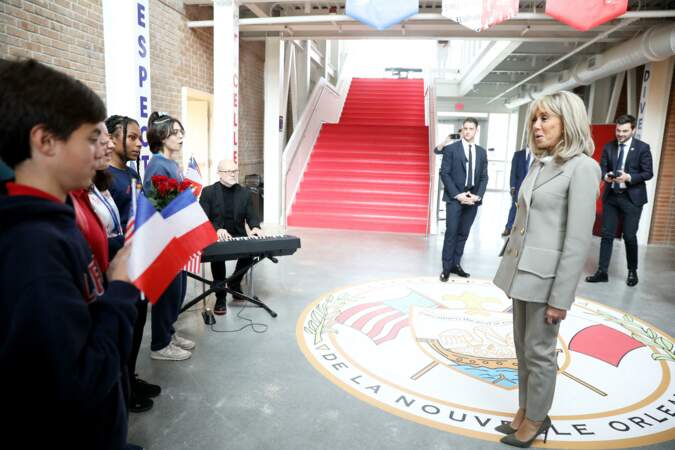 Ancienne professeure de Français, Brigitte Macron était ravie de se rendre au Lycée Français de La Nouvelle-Orleans, à l'occasion de son voyage officiel aux Etats-Unis, le 2 décembre 2022