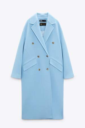 Manteau oversize avec laine, Zara, 149€. 