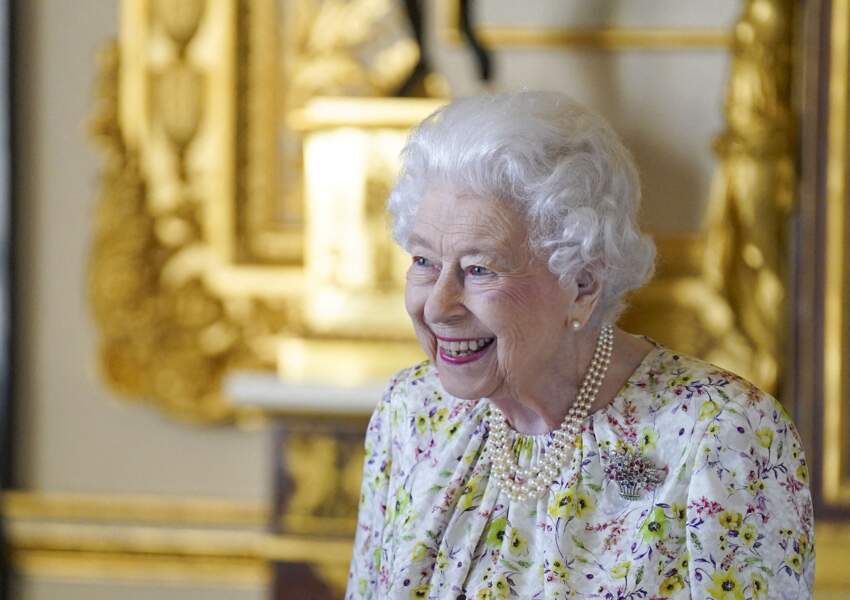 La reine Elisabeth II d'Angleterre au château de Windsor.