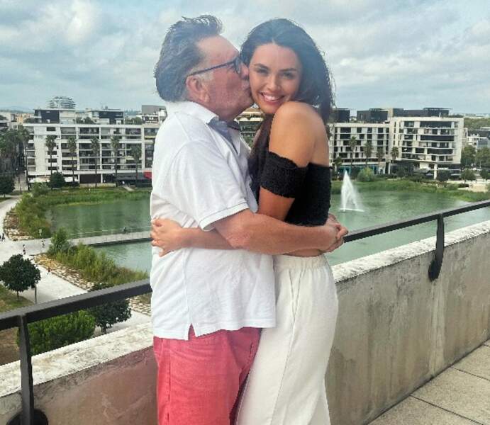 Diane Leyre Miss France 2022 a profité de ses vacances d'été pour passer du temps avec son père, le 13 août 2022