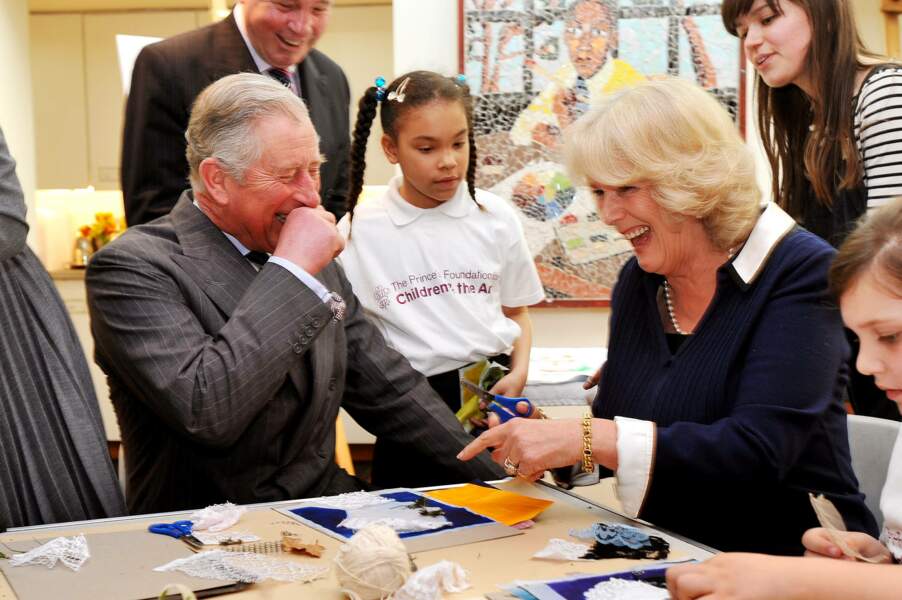 Le prince Charles et Camilla Parker Bowles à la galerie Dulwich Picture à Londres le 15 mars 2012.