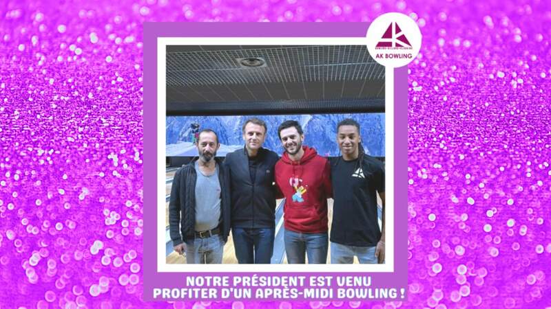 Emmanuel Macron, le président de la République est allé au bowling pour Noël !
