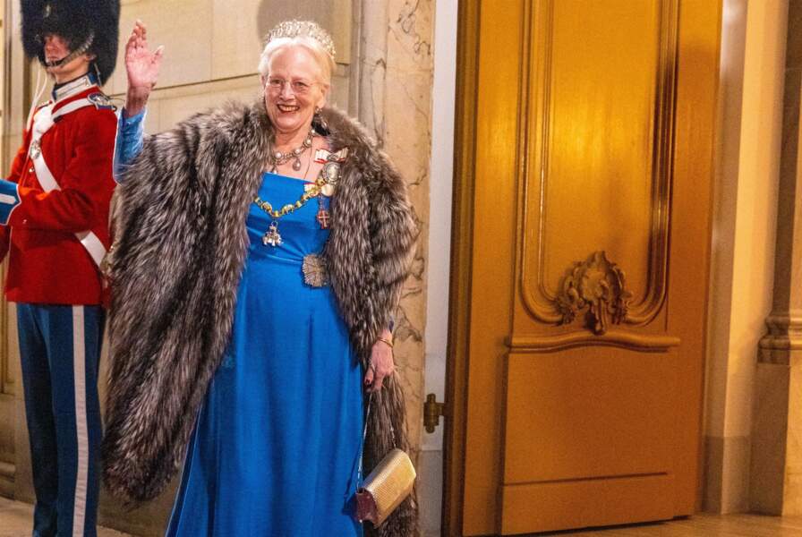 La reine Margrethe II de Danemark a organisé sa traditionnelle réception de Nouvel An en invitant les hauts représentants de l’État au palais d'Amalienborg de Copenhague, le 1er janvier 2023
