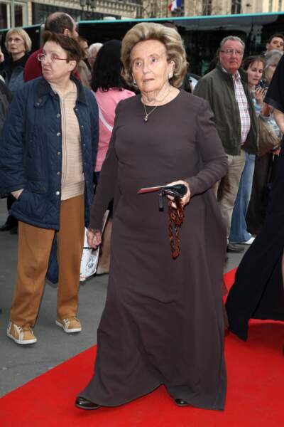 Bernadette Chirac dans une robe de soirée 