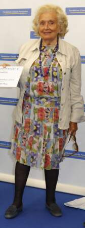 Bernadette Chirac et sa robe à motif 