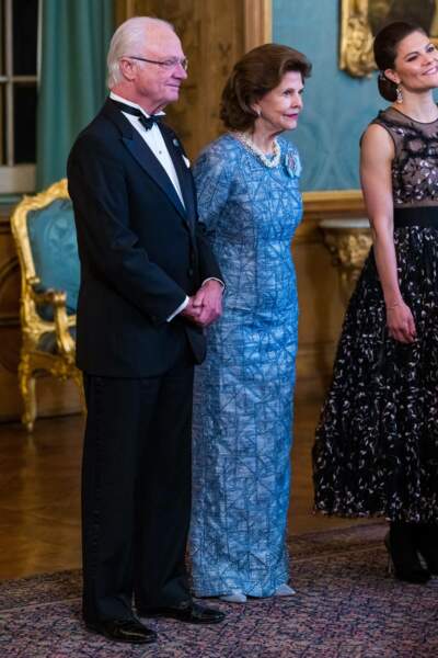 Le roi et la reine de Suède sont élégants au palais royal à Stockholm, le 20 janvier 2023