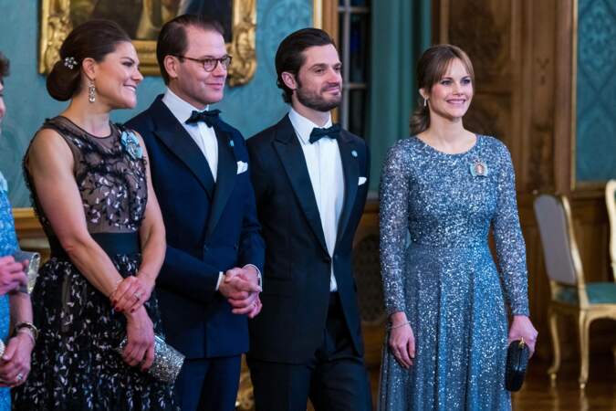 Les membres de la famille royale de Suède sont chics à souhait au palais royal à Stockholm, le 20 janvier 2023