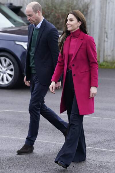 Le prince William, prince de Galles, et la princesse de Galles, à leur arrivée au Windsor Foodshare à Windsor le 26 janvier 2023