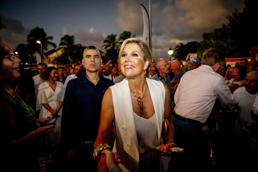 La reine Maxima des Pays-Bas en visite à Bonaire, ce samedi 28 janvier.