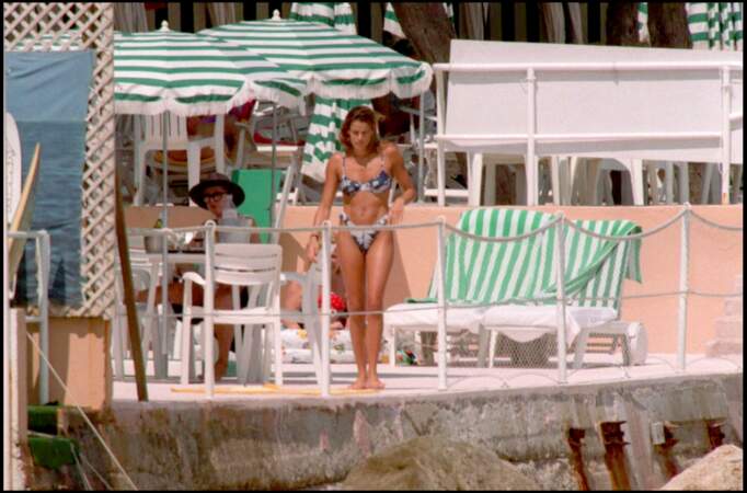 La princesse en 1993 sur une terrasse de Palm Beach