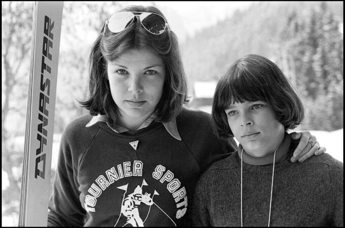 Caroline et Stéphanie de Monaco en 1978 à Gstaad