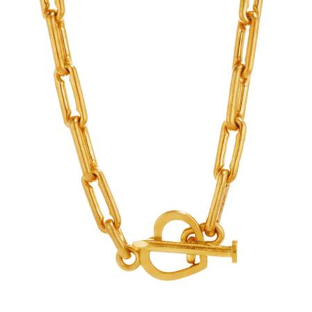 Collier en or 24 carats The Heart and Nail Necklace, MENĒ, prix sur le cours de l’or